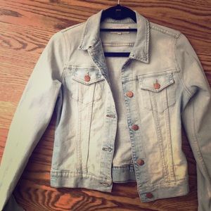 J brand denim jacket with rose gold